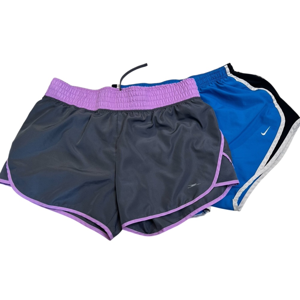 Athletic Shorts Nike and Crane size medium Bundle of 2‎ Purple and Gray